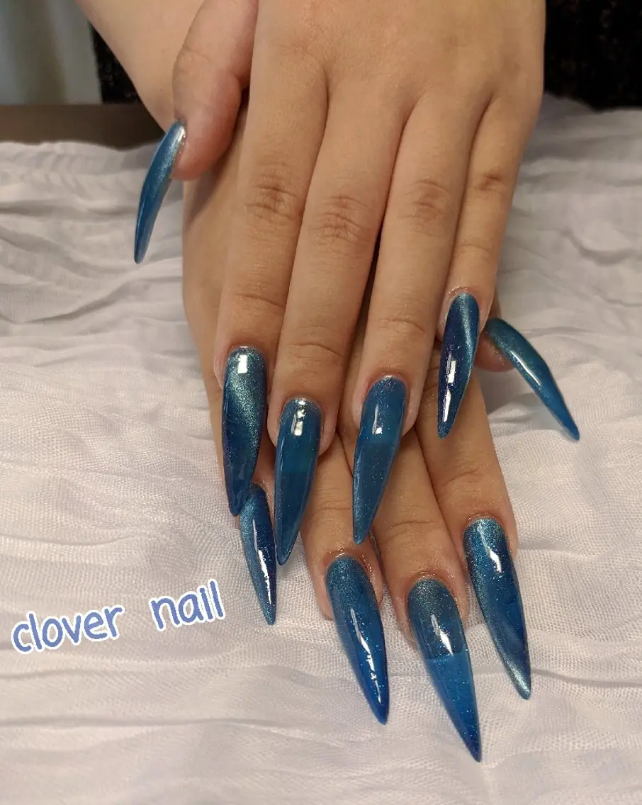 ネイル 長さ出し マグネットネイル clover nailのネイルデザイン