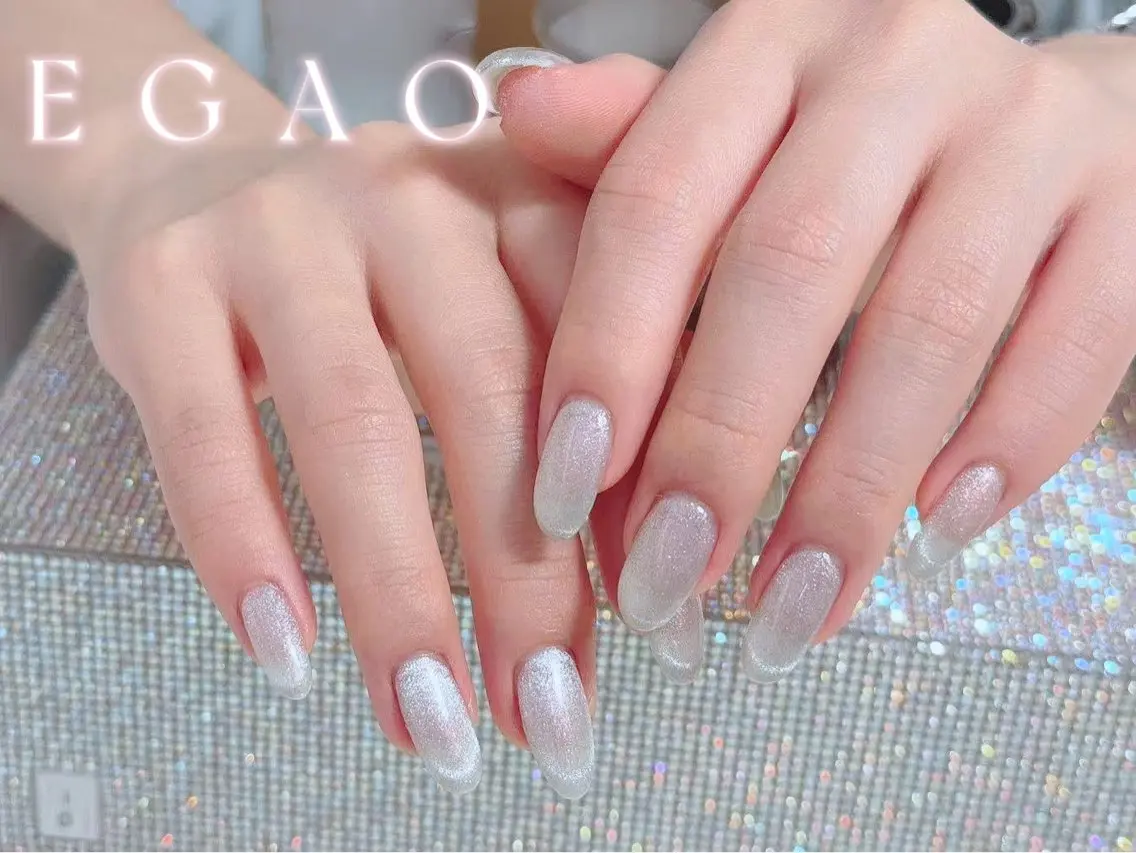 ネイル 長さ出し ジェルネイル 韓国ネイル マグネットネイル 持ち込み ハンドネイル EGAO NAIL 錦糸町店のネイルデザイン