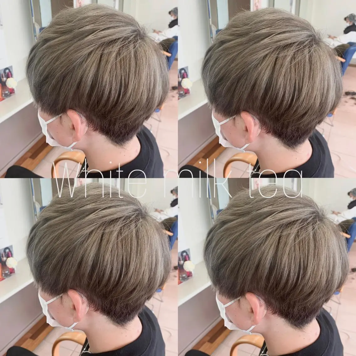 ショート カラー ブリーチ 小澤 志穂のヘアスタイル