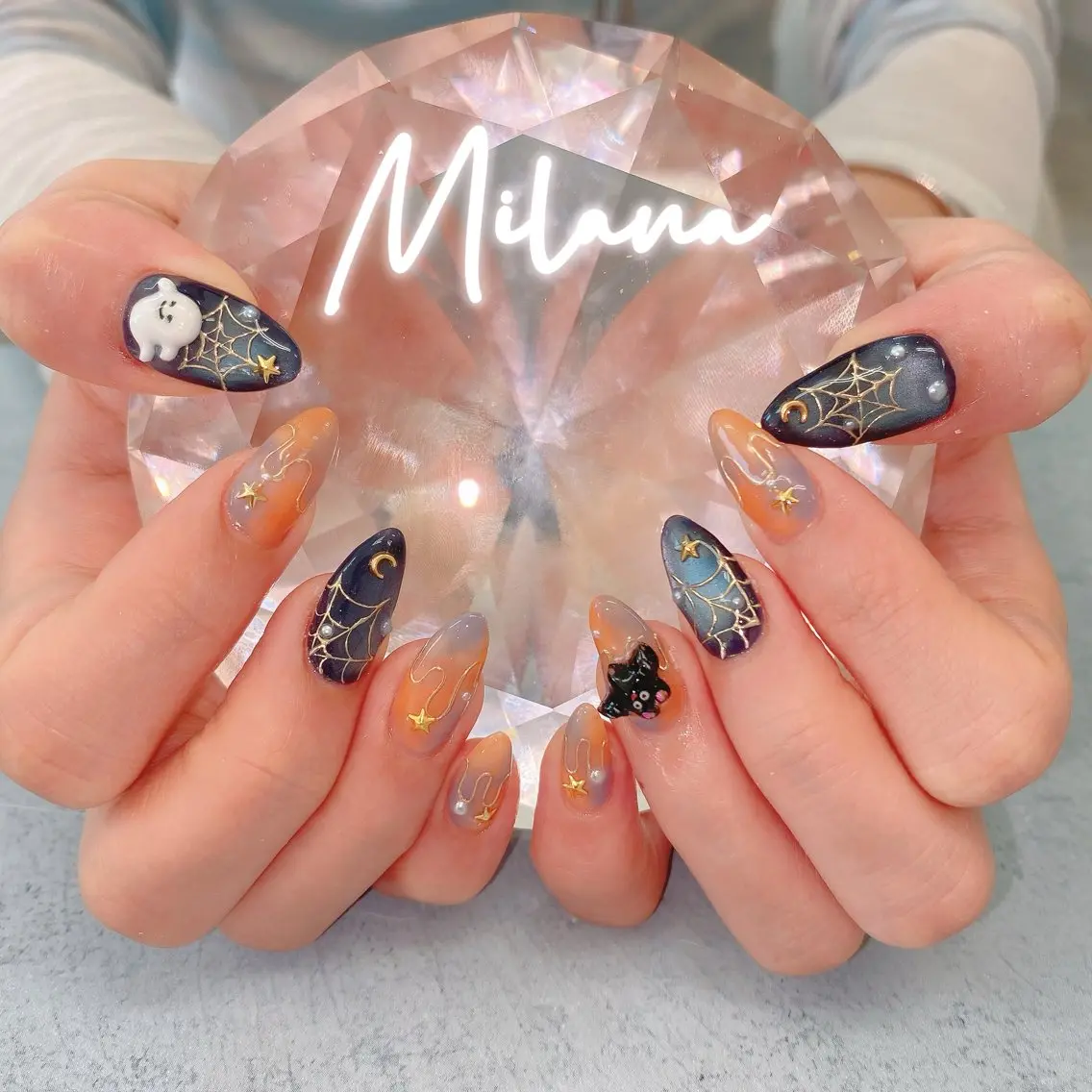 ネイル ハロウィン ハンドネイル Milana （研修生メニュー）のネイルデザイン