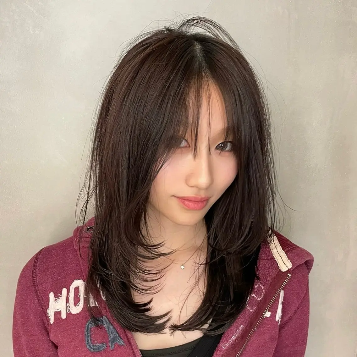 ミディアム カラー カット ヘアカラー トリートメント ブリーチ/レイヤー 艶カラー💫チャンのヘアスタイル