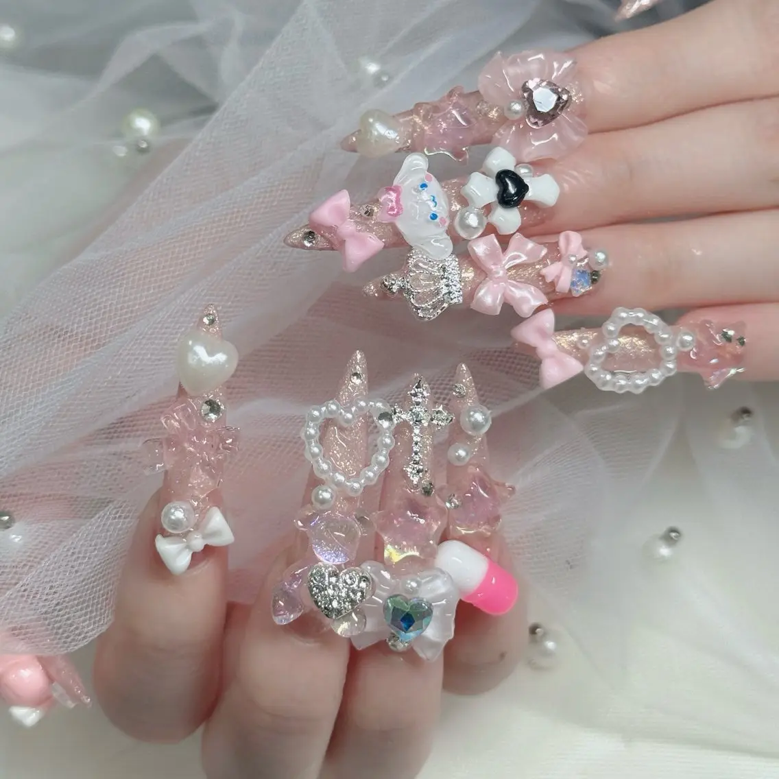 ネイル フットネイル フレンチネイル グラデーション 韓国ネイル ロングネイル ハンドネイル Hani Nail Salonのネイルデザイン
