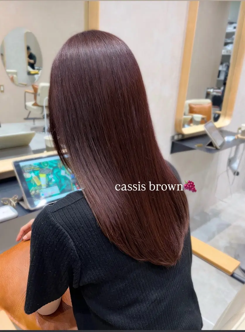 カラー ひなこ♡縮毛矯正/ 艶カラー🤍透明感のヘアスタイル