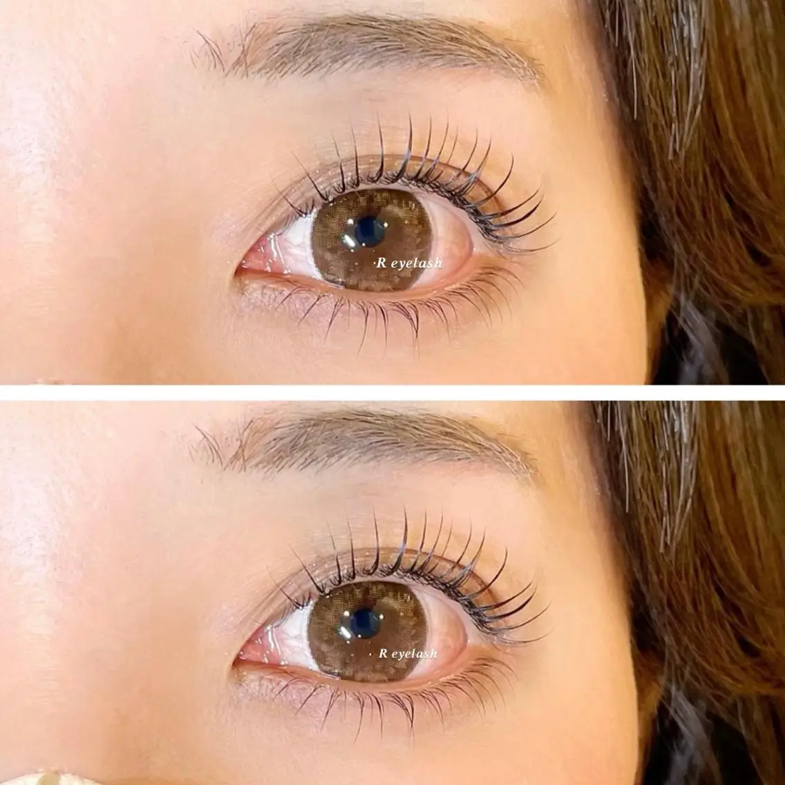 セミロング カラー パーマ ヘアアレンジ メンズ キッズ ネイル マツエク・マツパ アイブロウ 下まつげエクステ マツパ 𝑹 eyelashのマツエク・マツパデザイン
