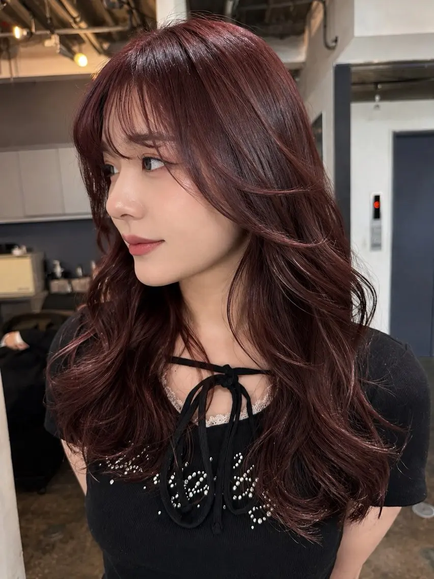 セミロング ヘアカラー トリートメント 縮毛矯正/レイヤー カット⭐️SHOTAのヘアスタイル
