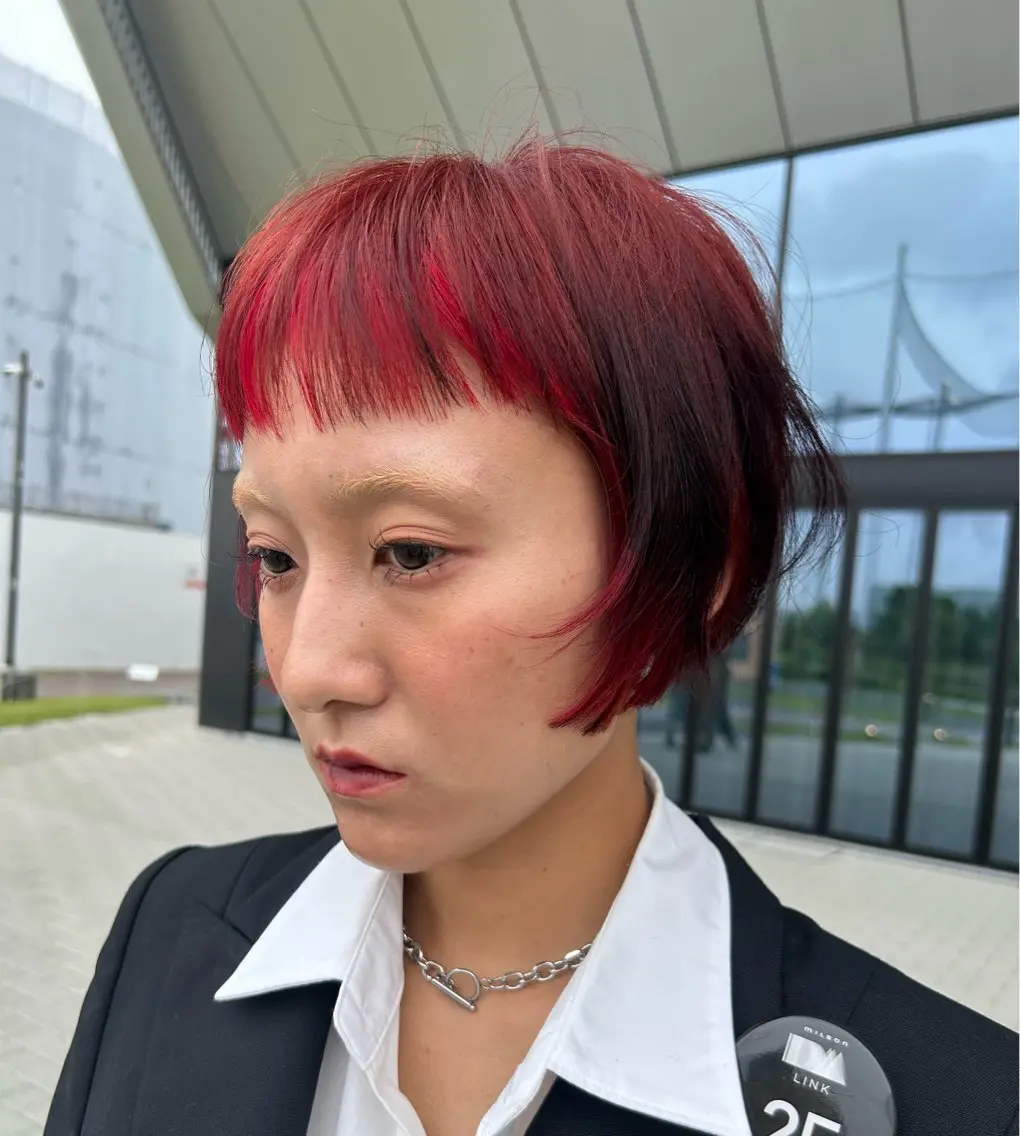 ショート ショートボブ ボブ オン眉 ショートヘア 🌟カットモデル募集 ！酒井亜美のヘアスタイル