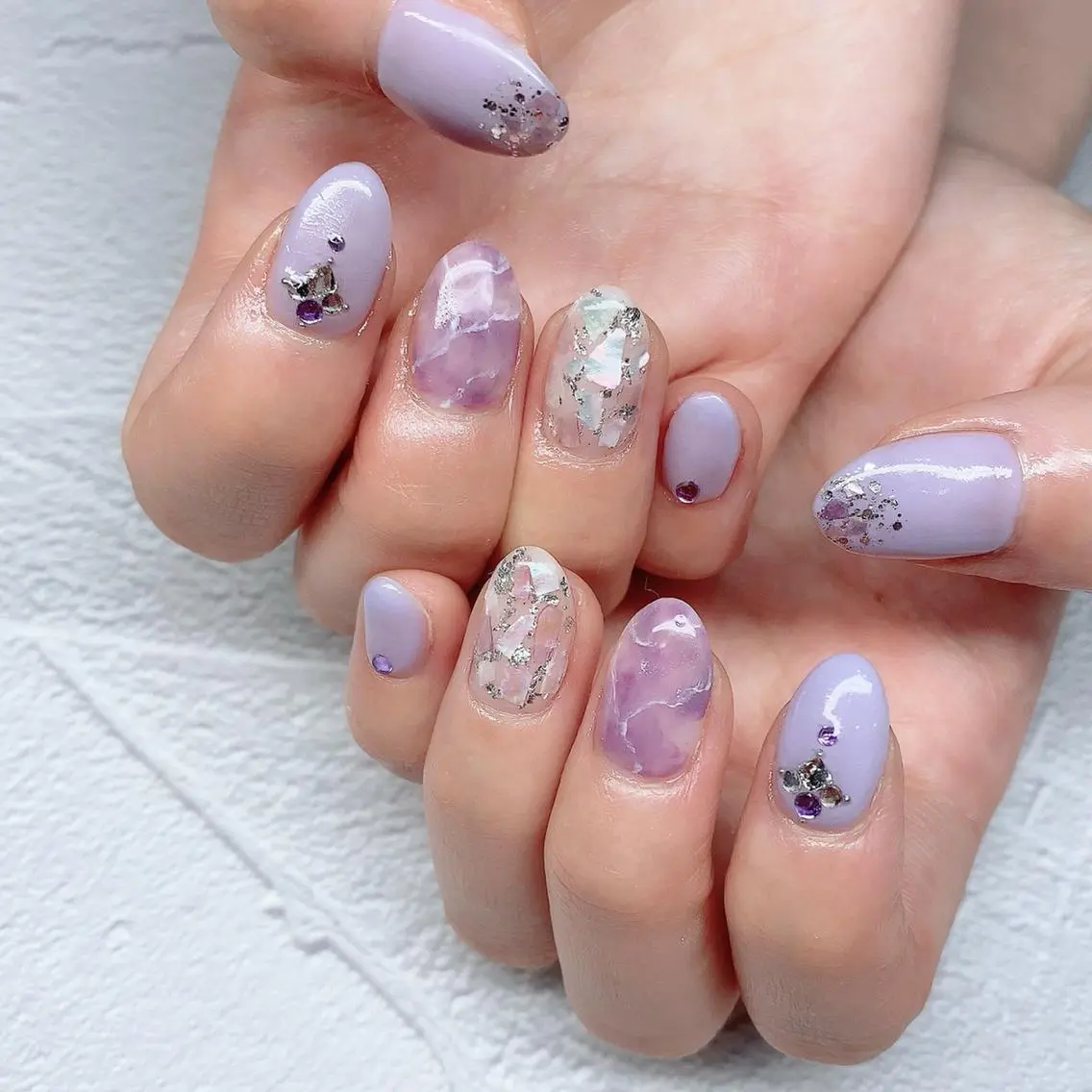 ネイル 渋谷／チップ長さ出し 👑アプレgel-xのネイルデザイン