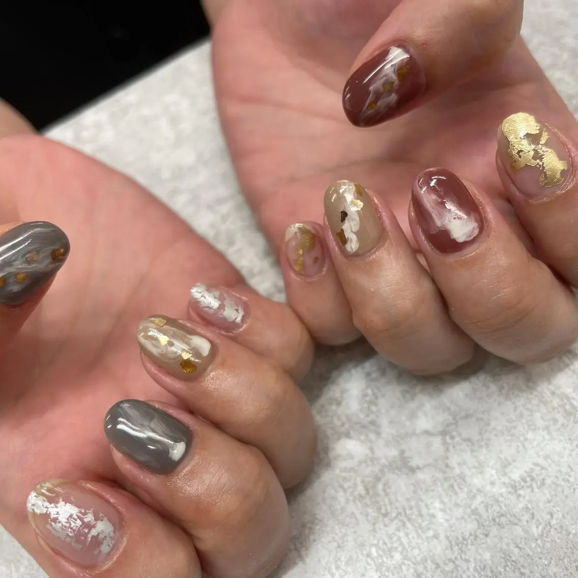ネイル 持ち込み ニュアンスネイル nail salon Aymのネイルデザイン