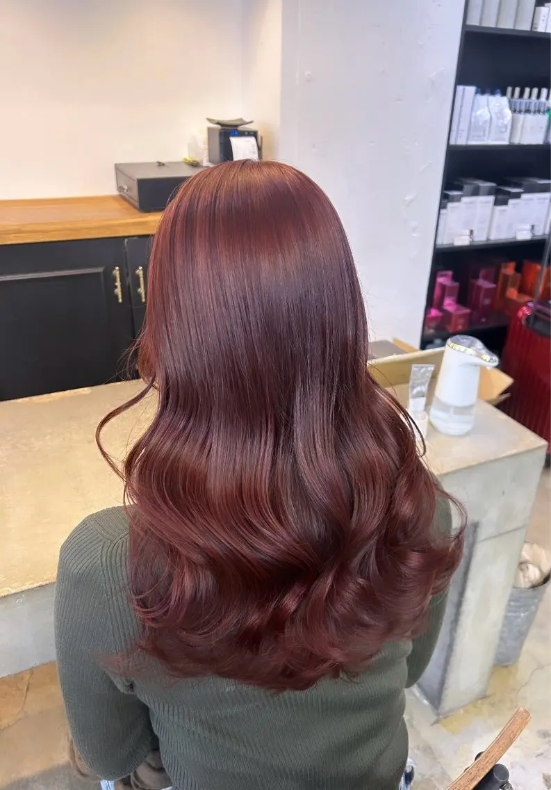 ロング カラー カット ヘアカラー トリートメント 🌷ラベンダーピンク 顔まわり🌷ねいろのヘアスタイル