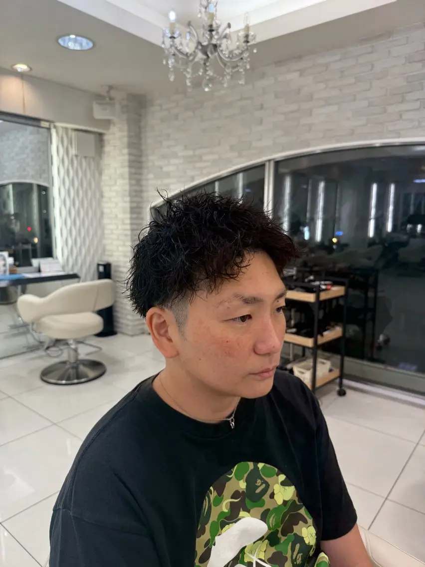 ショート パーマ メンズ 🔥men's特化 🔥三上 拓真のヘアスタイル