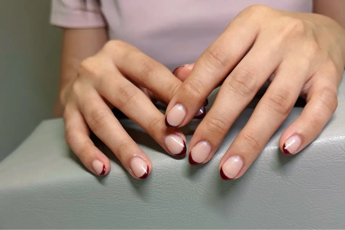 ネイル ボルドー フレンチネイル ハンドネイル 井戸nail| 渋谷のネイルデザイン