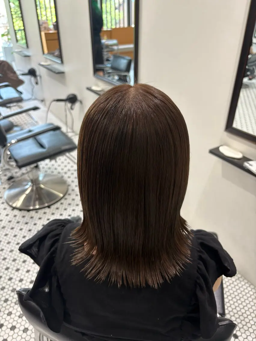 ミディアム ヘアカラー のん🌻髪質改善/ 透明感カラーのヘアスタイル