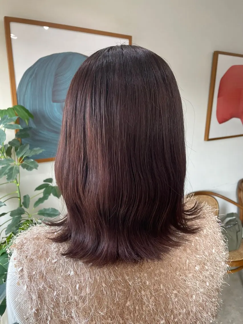 カラー ブラウンカラー ピンクカラー ヘアカラー honoka uemuraのヘアスタイル