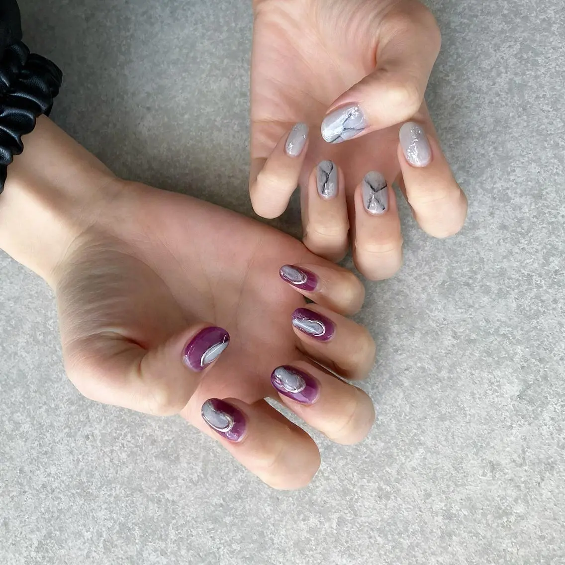 ネイル アートネイル 長さ出し ジェルネイル マットネイル ミラーネイル ハンドネイル nail salon Soeurのネイルデザイン
