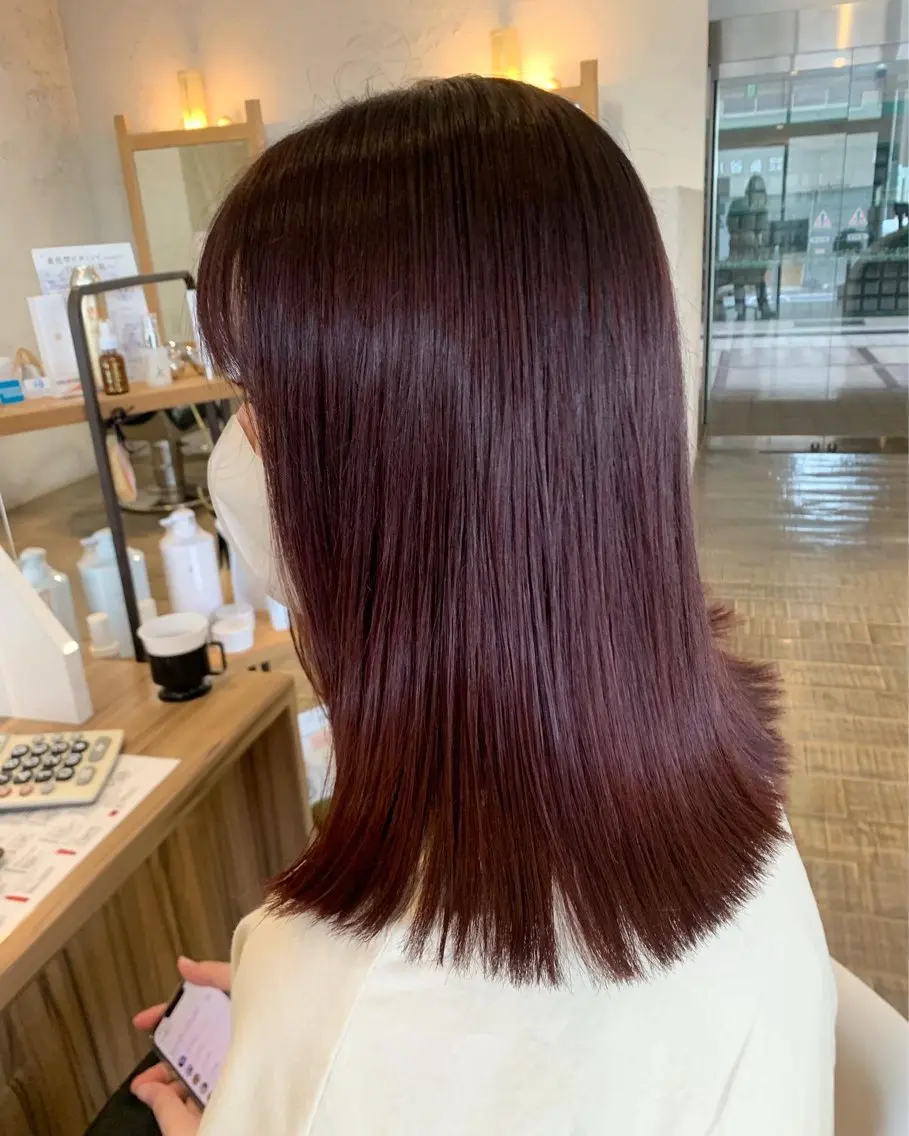 ミディアム カラー ブリーチ ブリーチなしカラー 韓国ヘア特化🇰🇷 心斎橋【ユリカ】のヘアスタイル