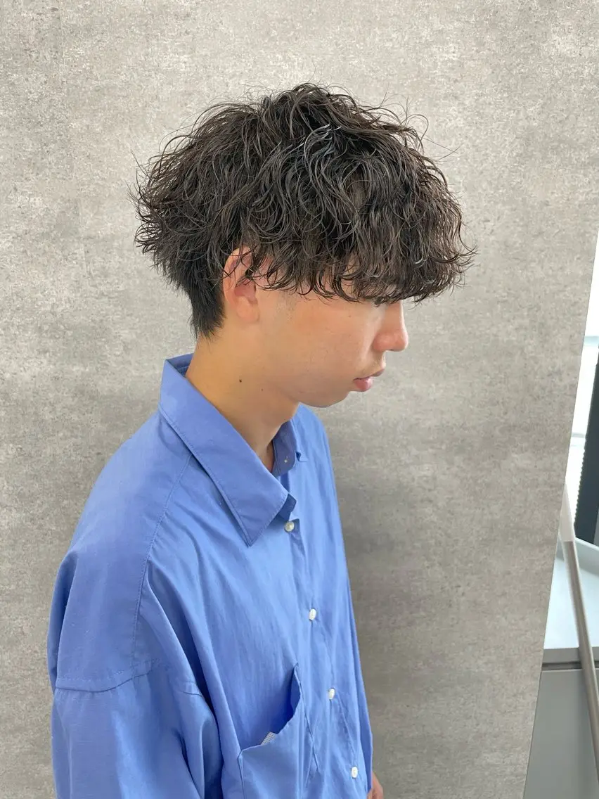 パーマ メンズ カット パーマ トリートメント ヘッドスパ ヘアセット イケメン製造機 🔥上原沙羅🔥のヘアスタイル