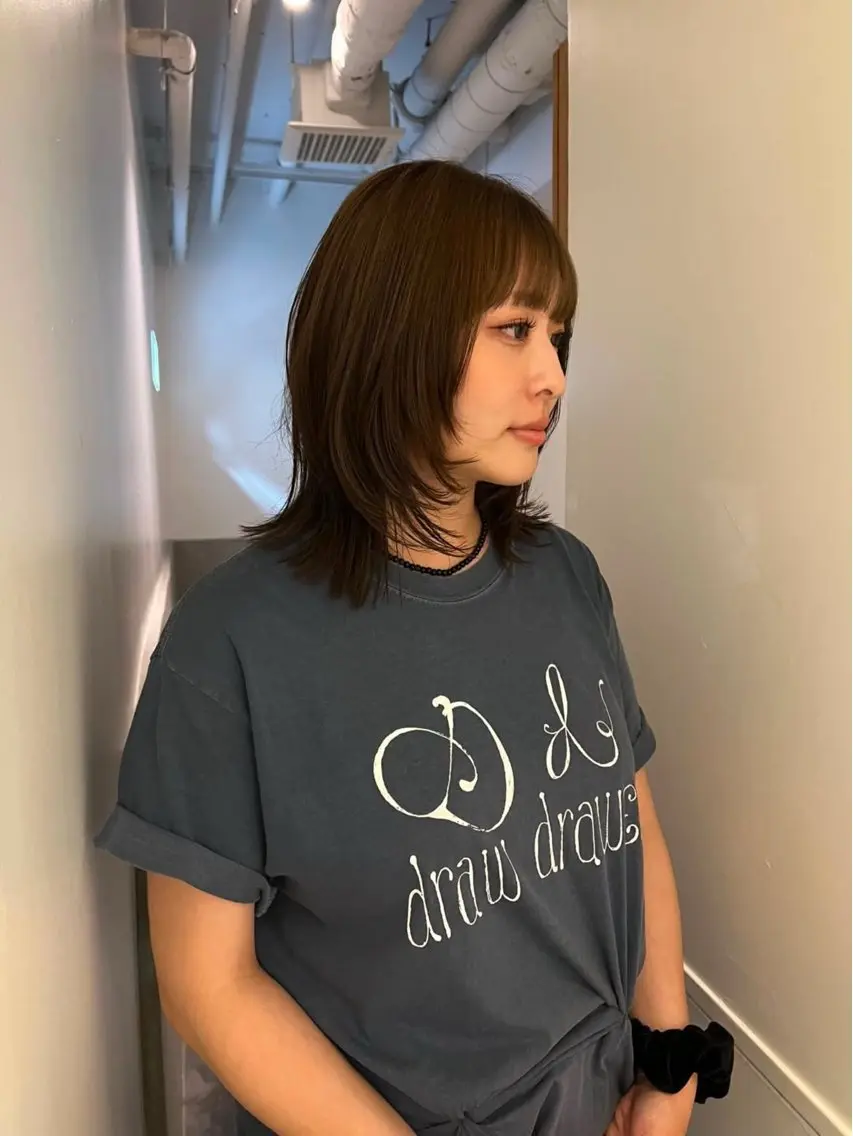 ミディアム カラー カット ヘアカラー 鈴木 三保のヘアスタイル