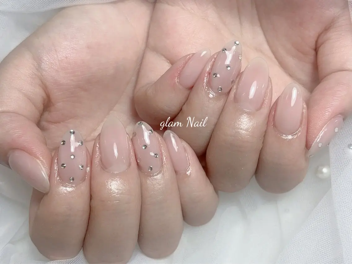 ネイル エツメ💅 長さ出し🎀デザインのネイルデザイン
