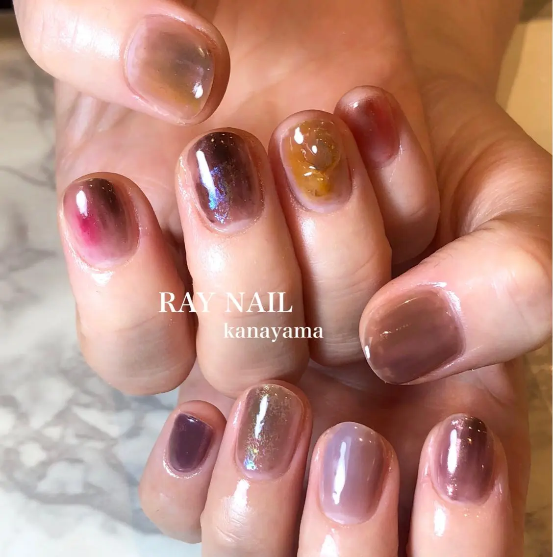 ネイル ニュアンスネイル Arowa 伊田のネイルデザイン