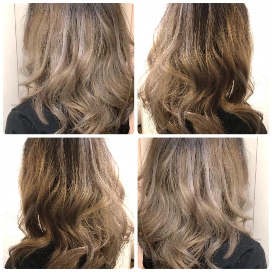 ロング カラー アッシュ ベージュカラー ブリーチ ケアブリーチ グレージュ ツバサ 髪質改善のヘアスタイル