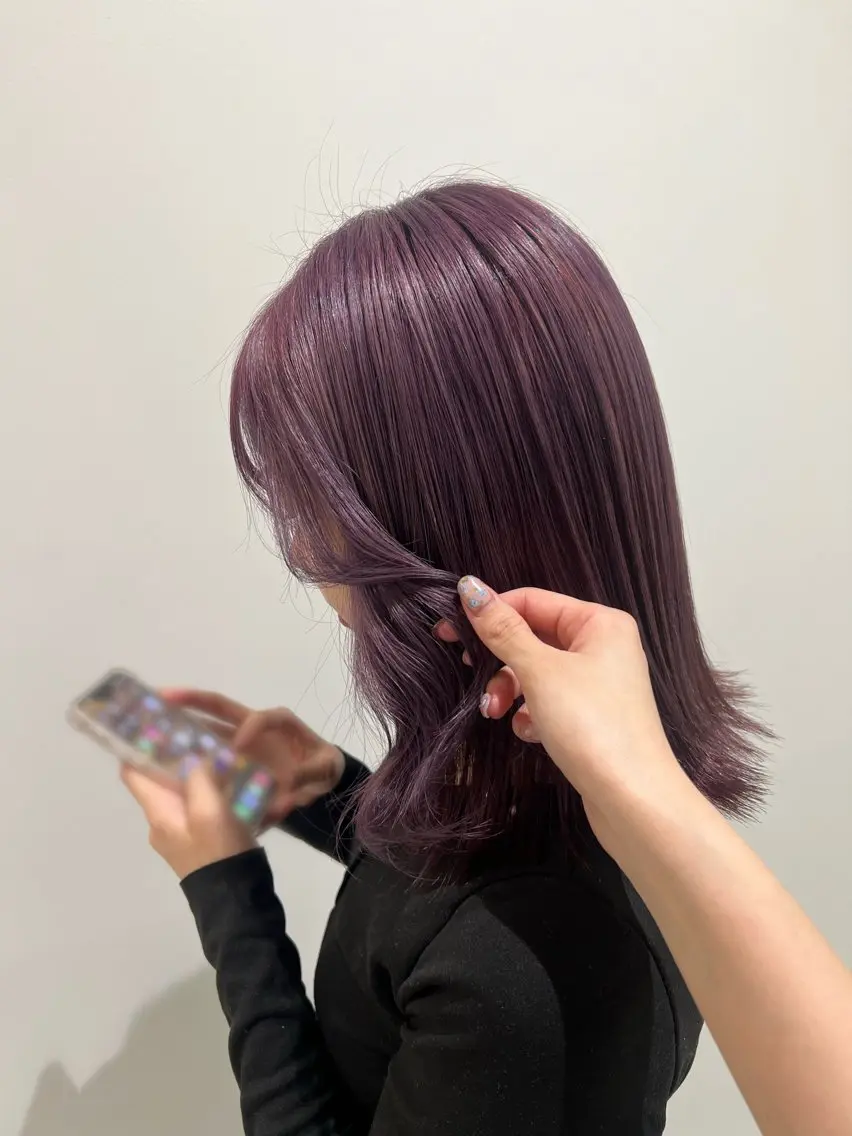 ミディアム 縮毛矯正 🎀韓国レイヤー/ 髪質改善🎀きららのヘアスタイル