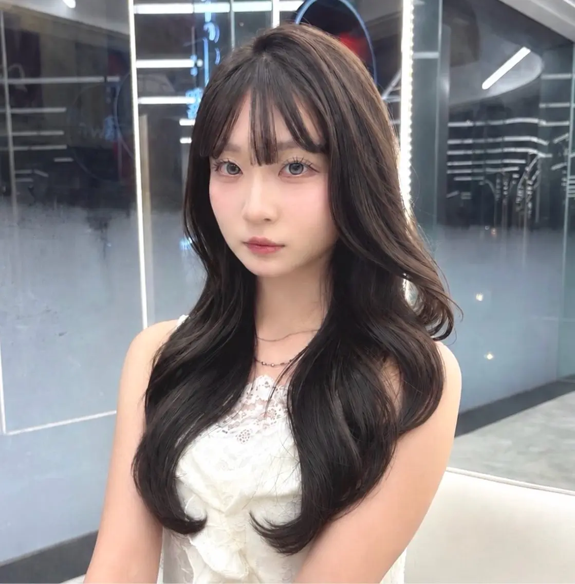 ロング カット ヘアカラー 🤍透明感カラー🪽 Ruka🎀のヘアスタイル