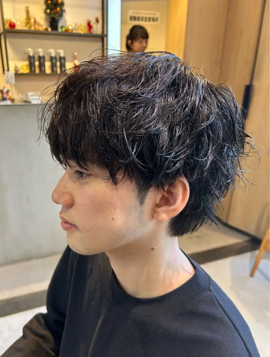 パーマ メンズ カット パーマ メンズ清潔感のプロ 💈メンズパーマ藤田のヘアスタイル