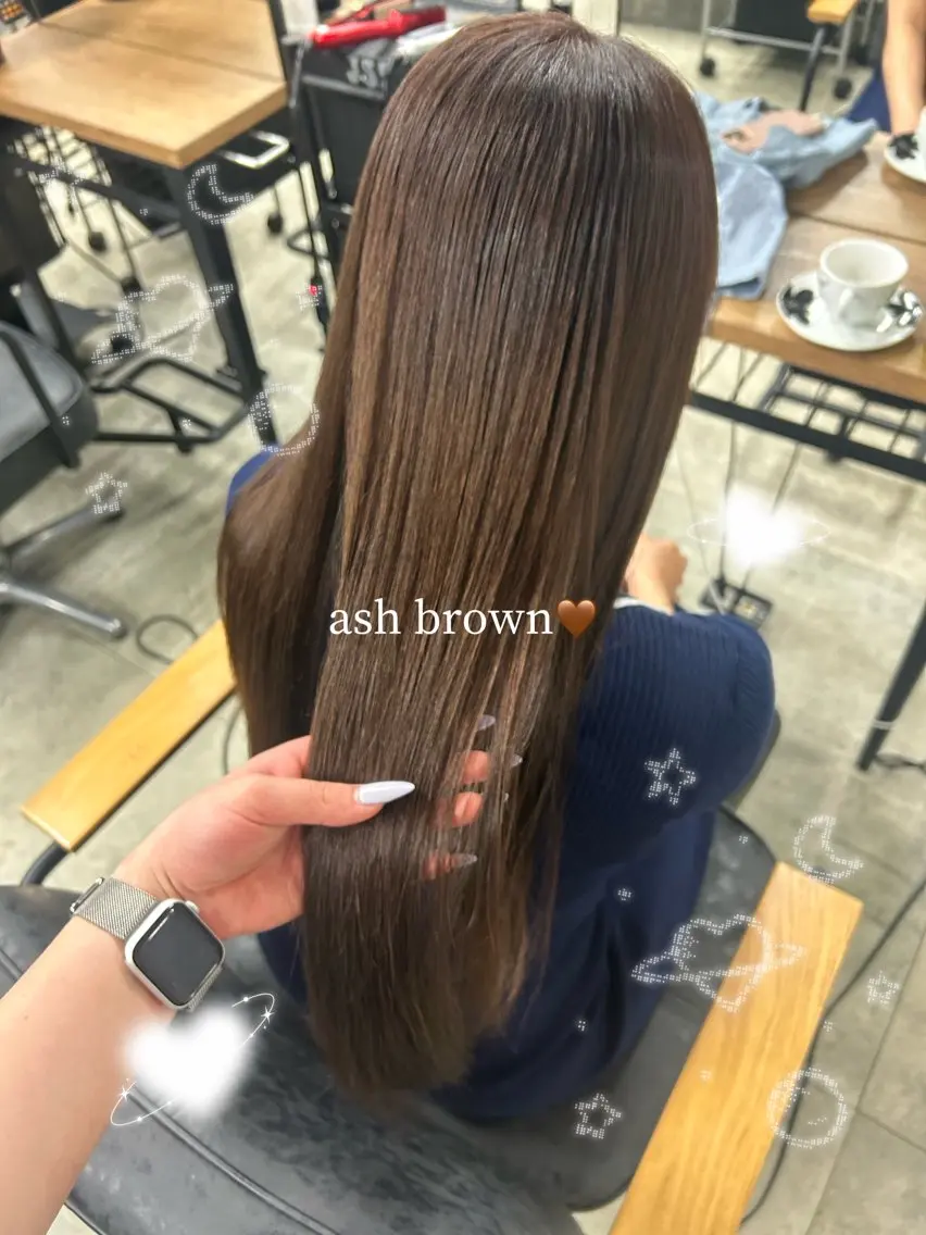 ロング カラー ヘアカラー lutia新宿 Rinaのヘアスタイル