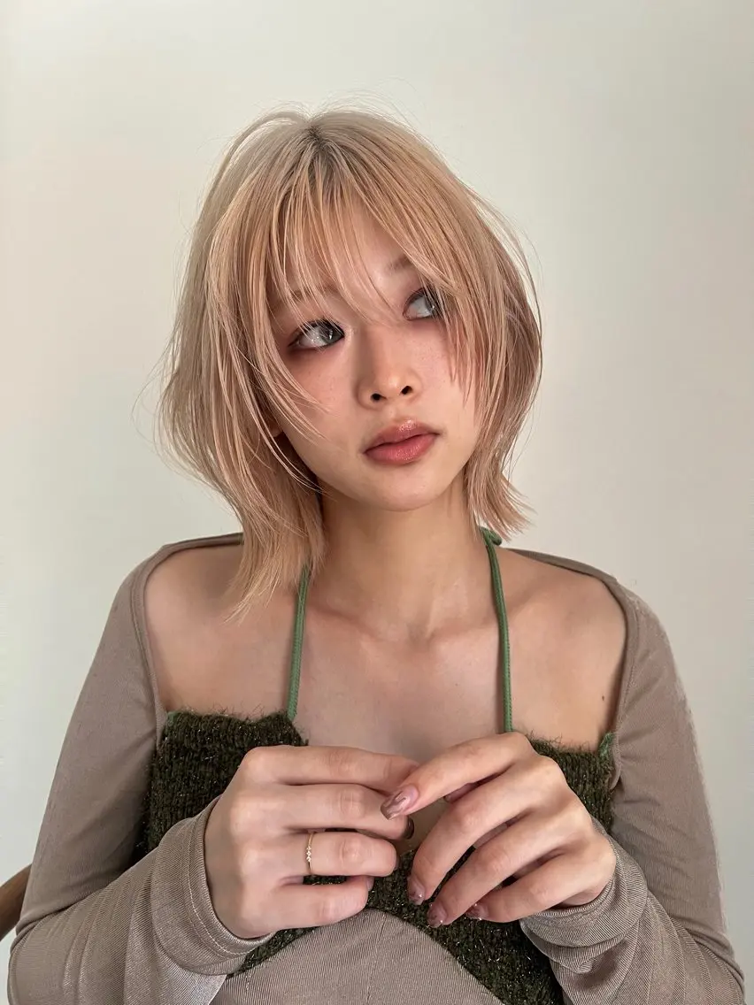 「✨11・12月限定ダブルカラー✨」　カット＋ブリーチ＋前処理付きカラー＋髪質改善トリートメントの写真