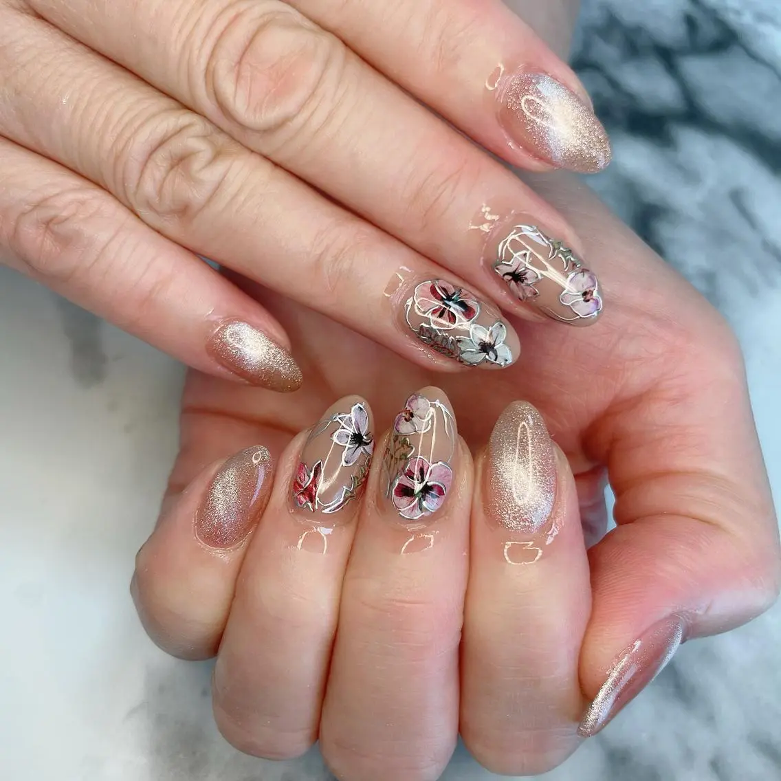 ネイル ジェルネイル マグネットネイル ハンドネイル Kayo 💅のネイルデザイン