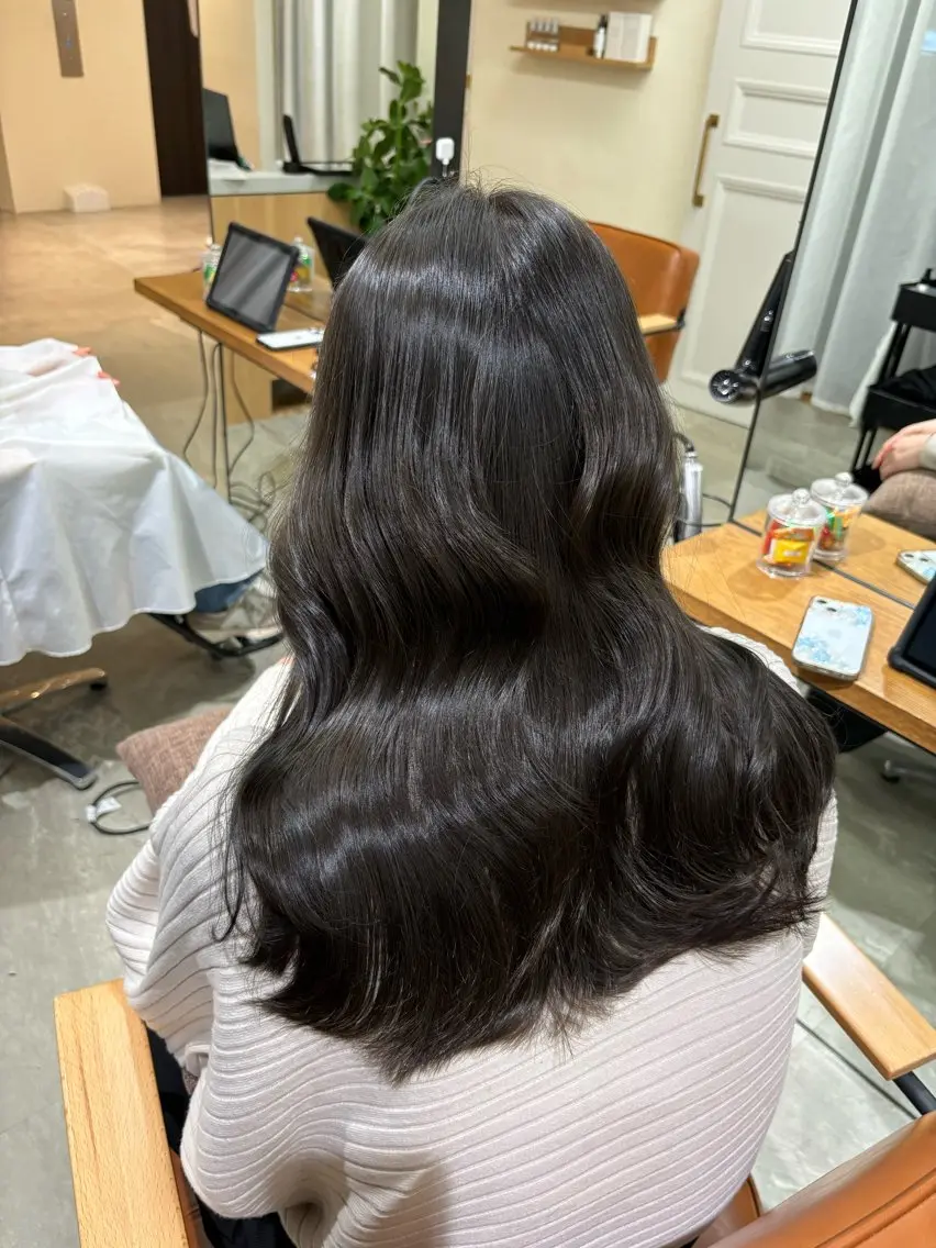 ロング 結べるレイヤーカット /カラー/あさかのヘアスタイル