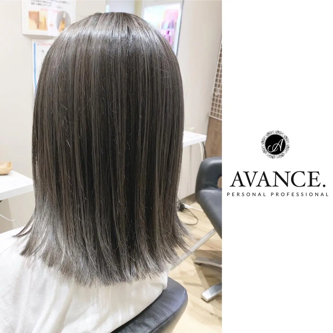 ミディアム アッシュ 【White京橋】 岸 拓斗のヘアスタイル