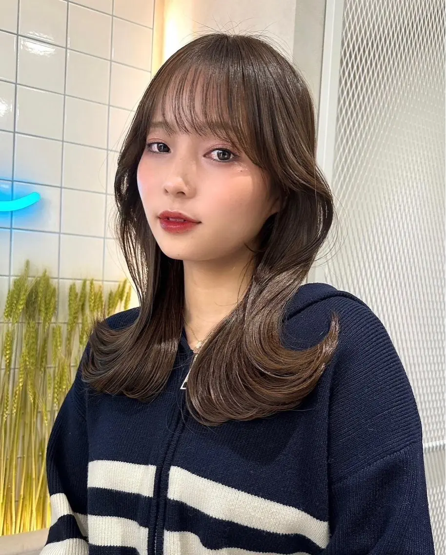 セミロング カラー 透明感カラー/ りおのヘアスタイル