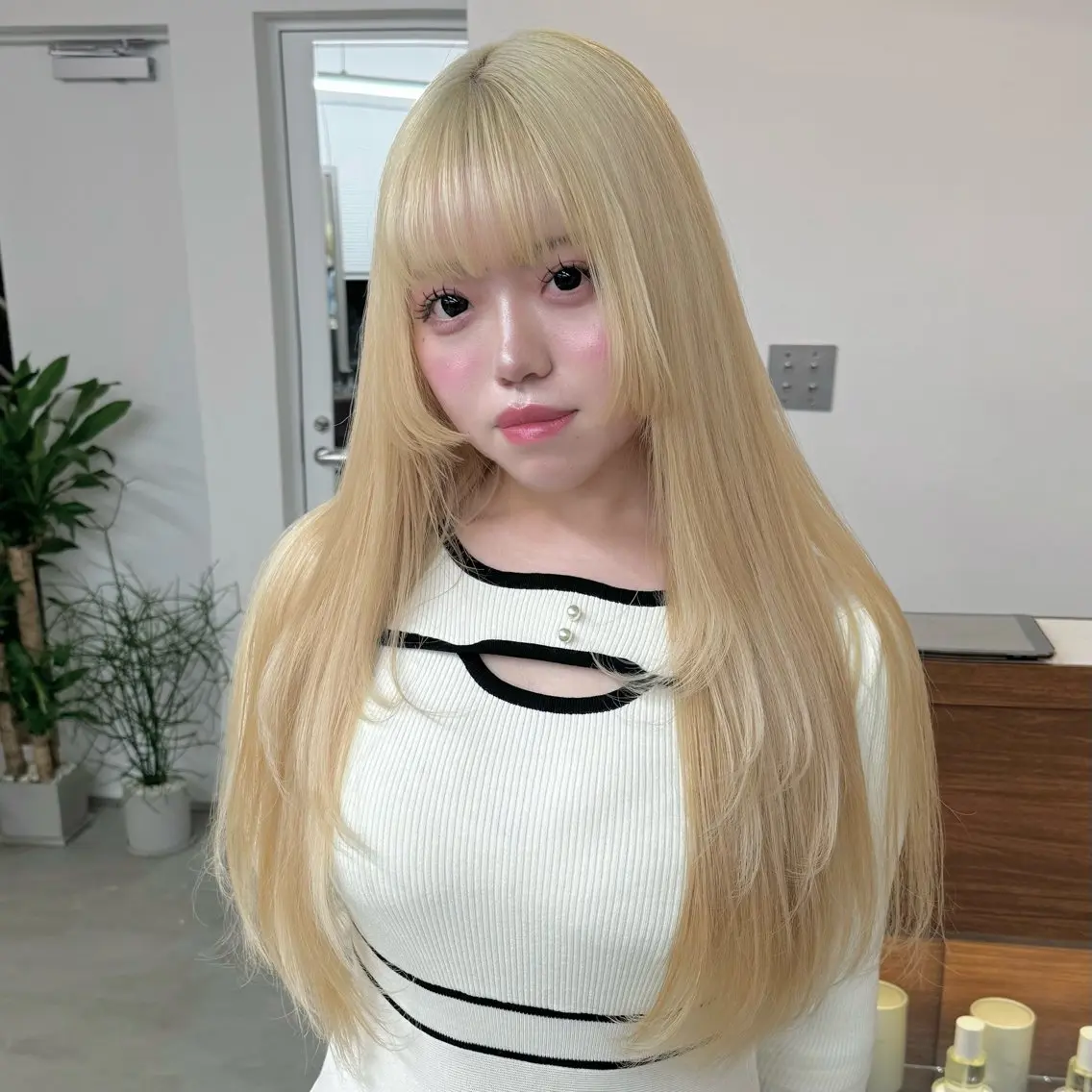 ロング カラー ヘアカラー トリートメント エクステモデル募集 💗大阪梅田/川上のヘアスタイル