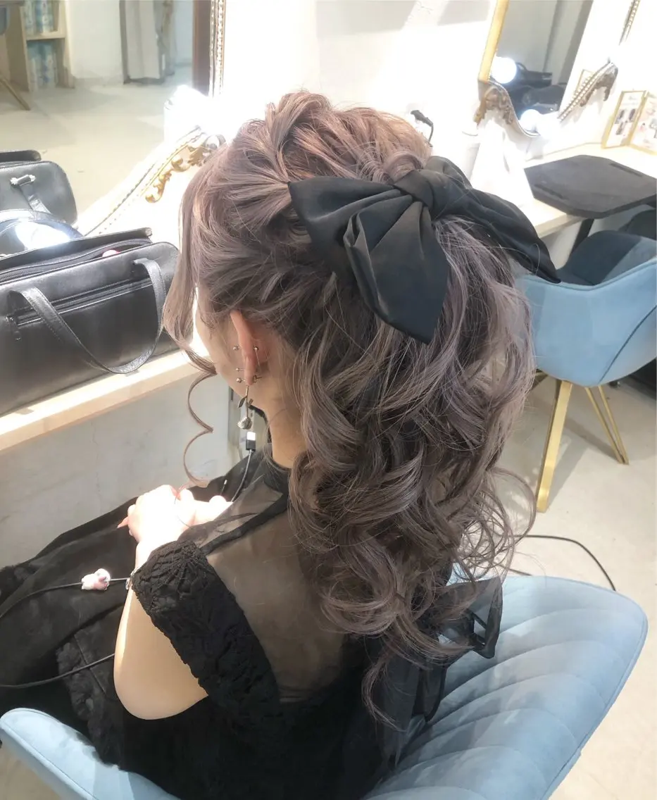 ロング ヘアアレンジ ポニーテール ヘアセット エクステ専門店AIM /百花のヘアスタイル
