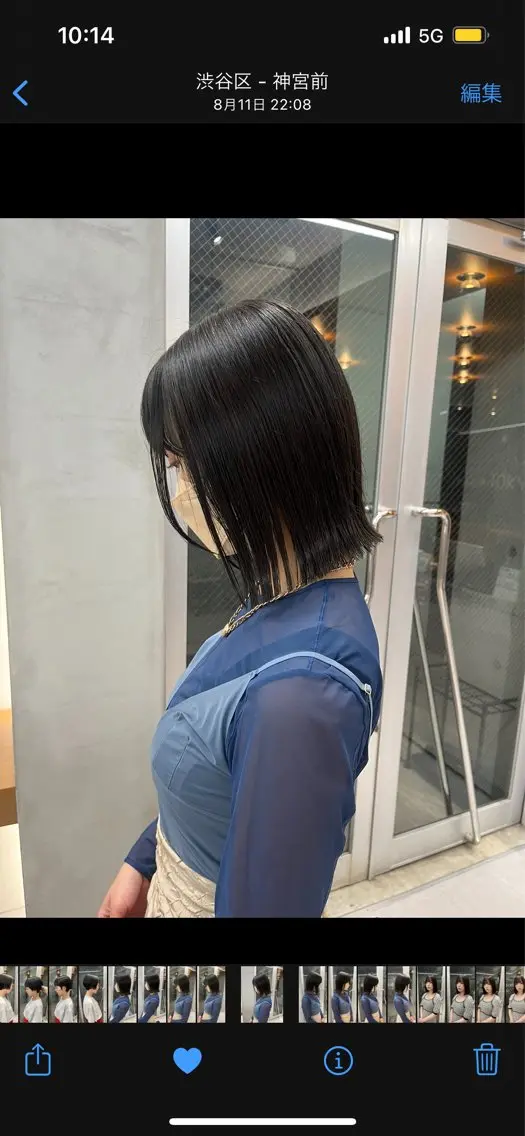 ミディアム カラー カット ヘアカラー トリートメント 縮毛矯正ボブ&顔まわ レイヤー♡TOMOEのヘアスタイル
