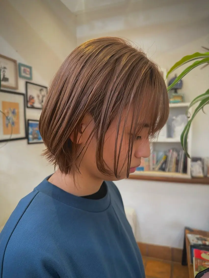 【レディース・ボブ、ショート限定】カット+カラー+トリートメント🌱の写真