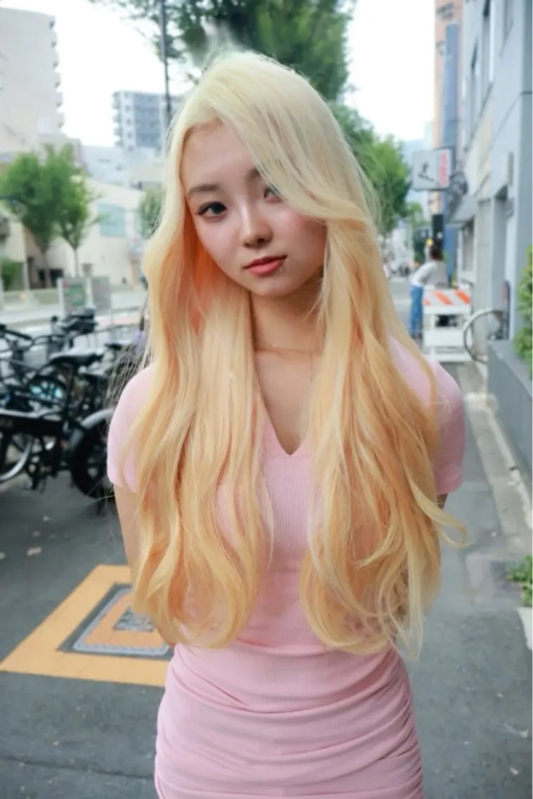 ロング カラー ヘアカラー ナチュラル・ハイトー ン🏆HINOKIのヘアスタイル