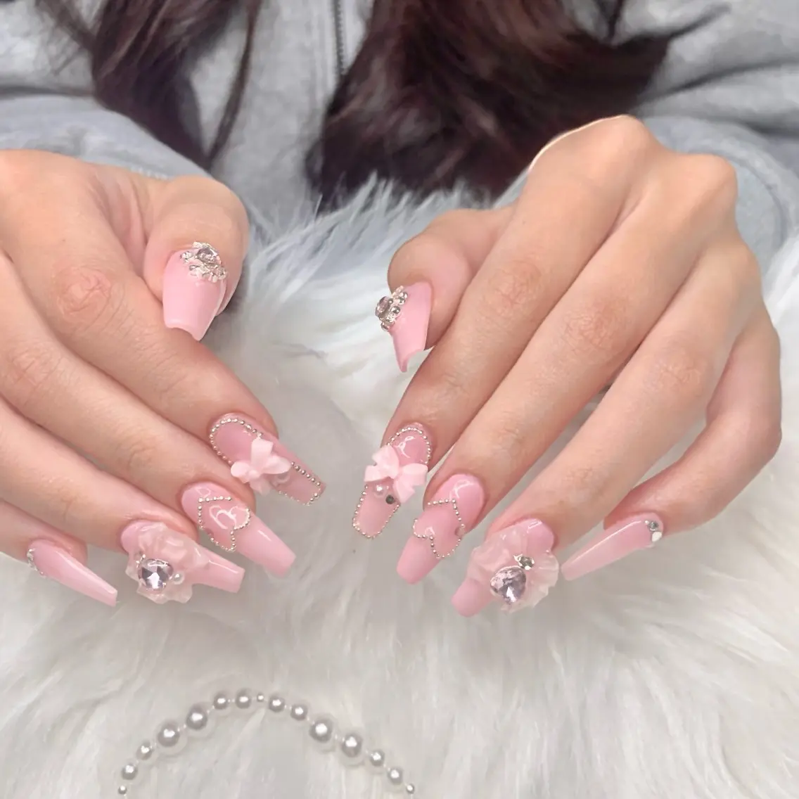 ネイル 長さ出し ネイルチップ xinh nails93のネイルデザイン