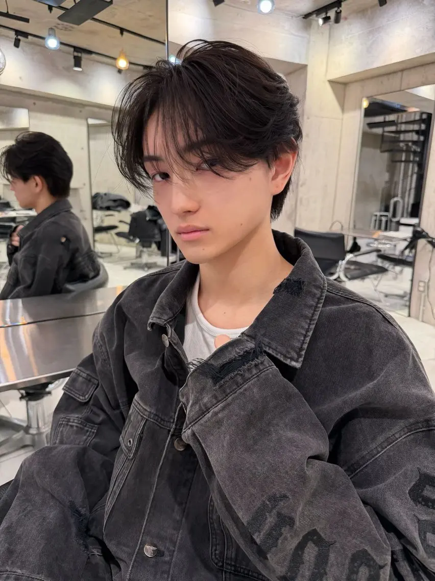 ショート パーマ メンズ センターパート ダウンパーマ メンズパーマ 渋谷SIGN / tatutoのヘアスタイル