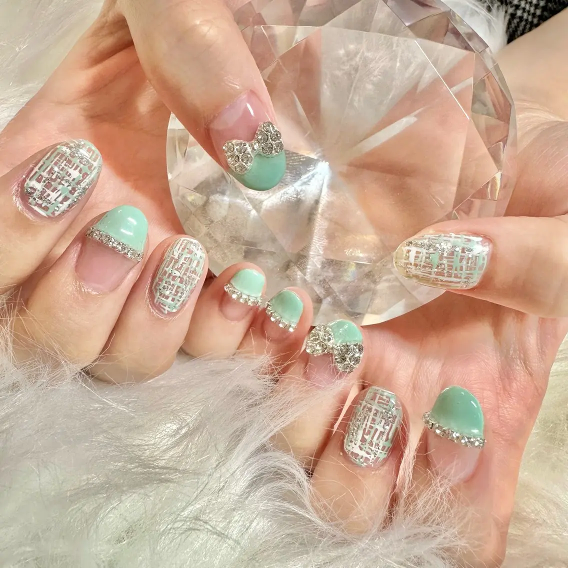 ネイル フレンチネイル キラキラネイル 韓国ネイル ツイードネイル ワンホンネイル ハンドネイル フットネイル 🤎CHARME NAIL🤎のネイルデザイン