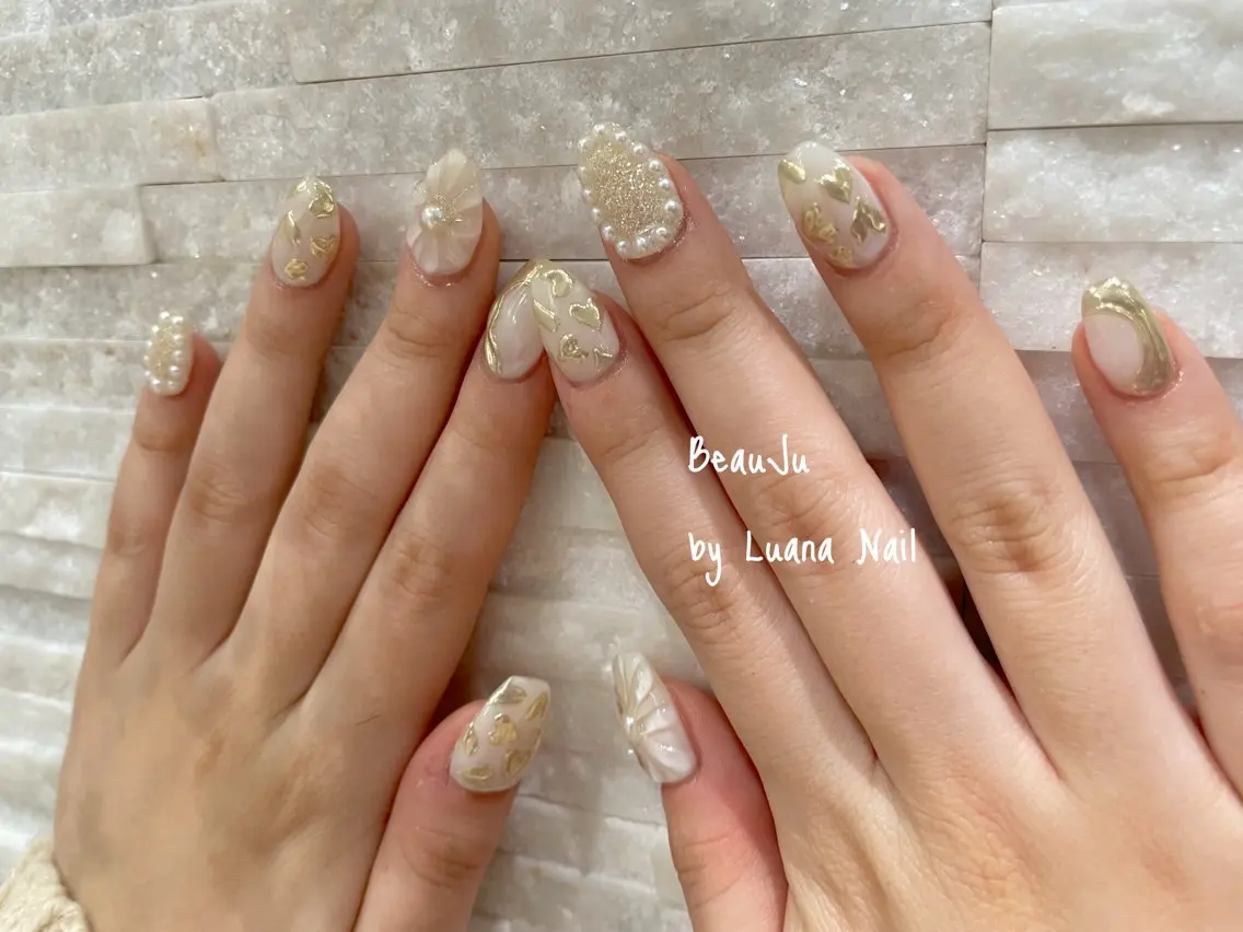 ネイル 成人式 卒業式 ミラーネイル ハンドネイル BeauJu by Luana Nailのネイルデザイン