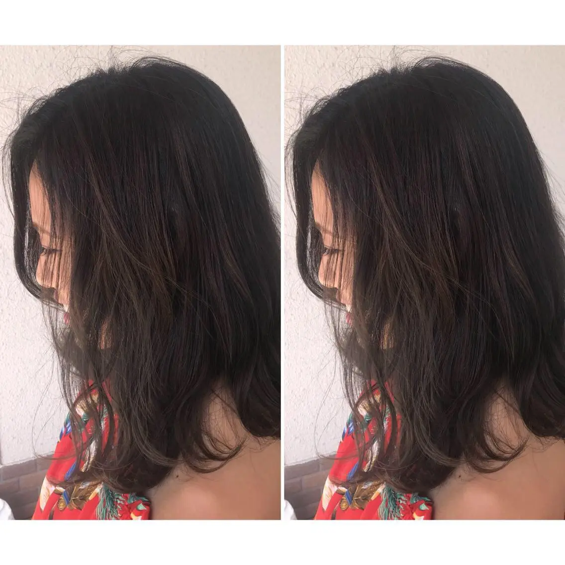 ミディアム カラー 新里 つかさのヘアスタイル