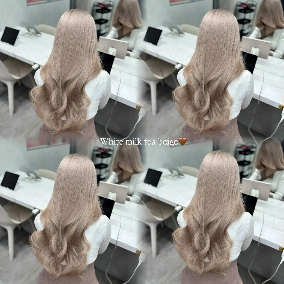 ロング 縮毛矯正 ヘアカラー 璃 音のヘアスタイル