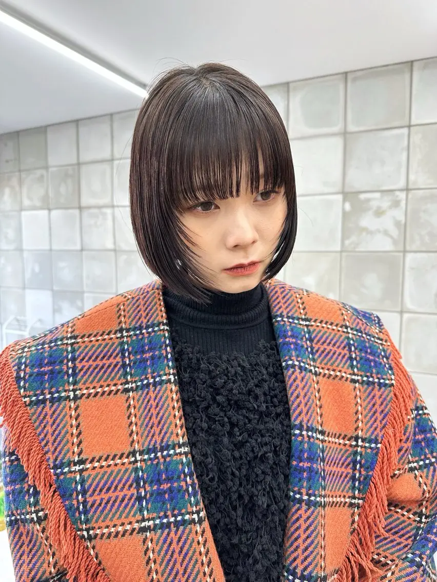 ショート カラー 顔まわりレイヤー レイヤーカット カット ヘアカラー パーマ /レイヤー 榛地渉馬 /矢場町のヘアスタイル