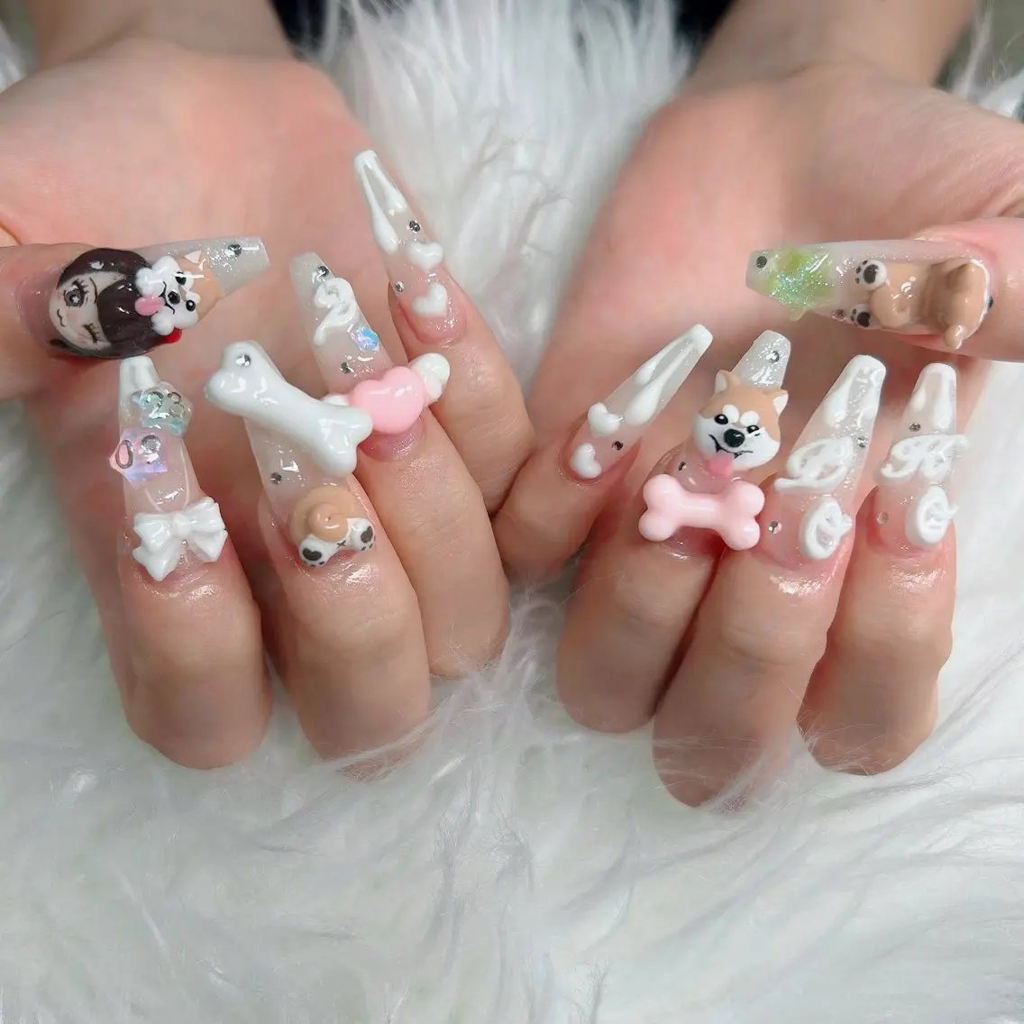 ネイル フットネイル フレンチネイル グラデーション 韓国ネイル ロングネイル ハンドネイル Hani Nail Salonのネイルデザイン