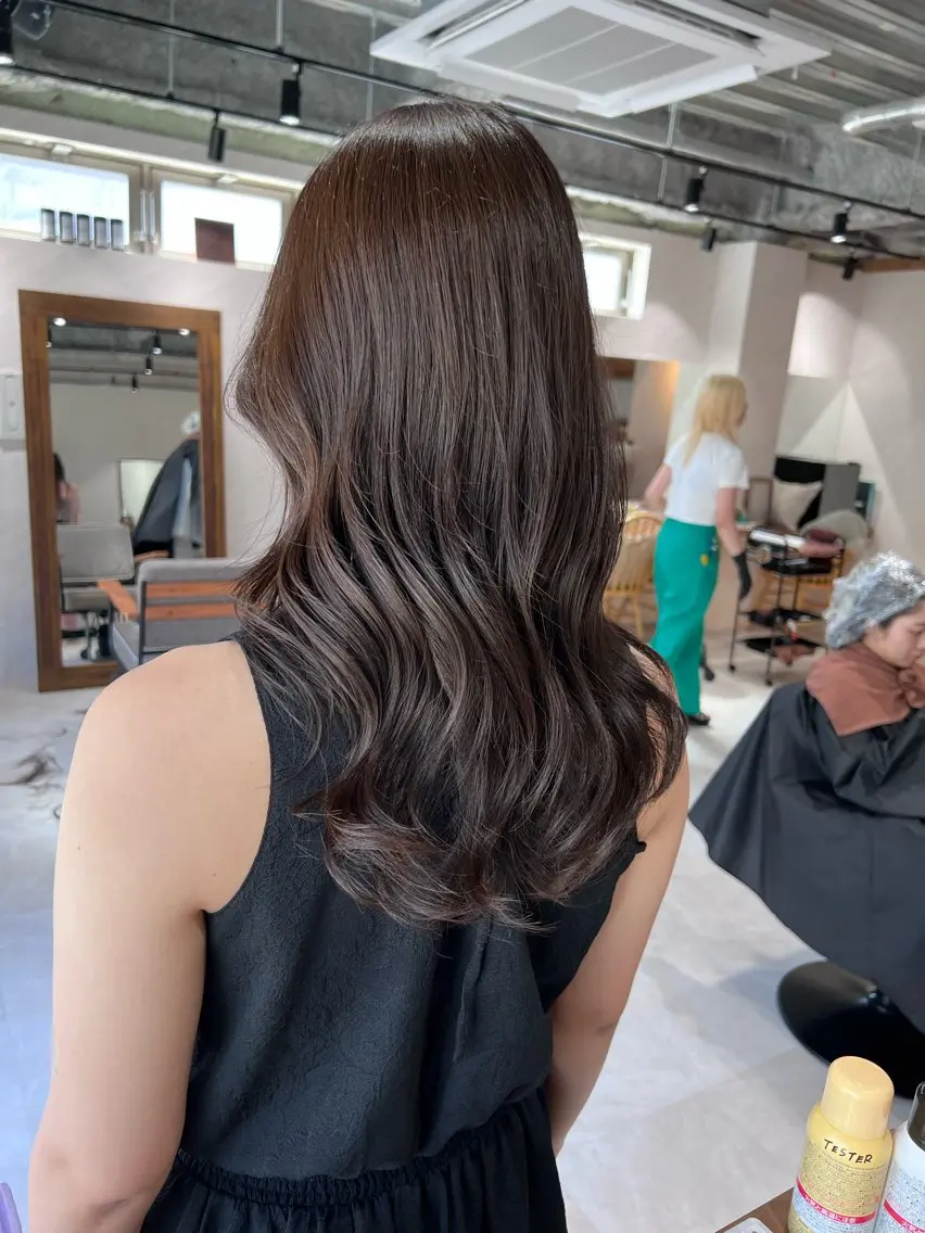 セミロング カラー グレージュ カット ヘアカラー トリートメント ヘアセット 🌟小顔カット🌟 レイヤーカットボブのヘアスタイル