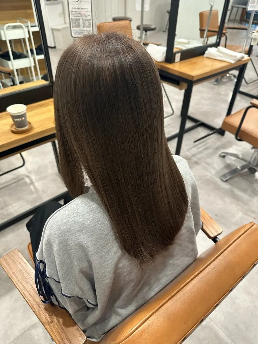 ミディアム カラー 透明感カラー グレージュ ミルクティーグレージュ SHIAN橋本 🌷うい🌷のヘアスタイル
