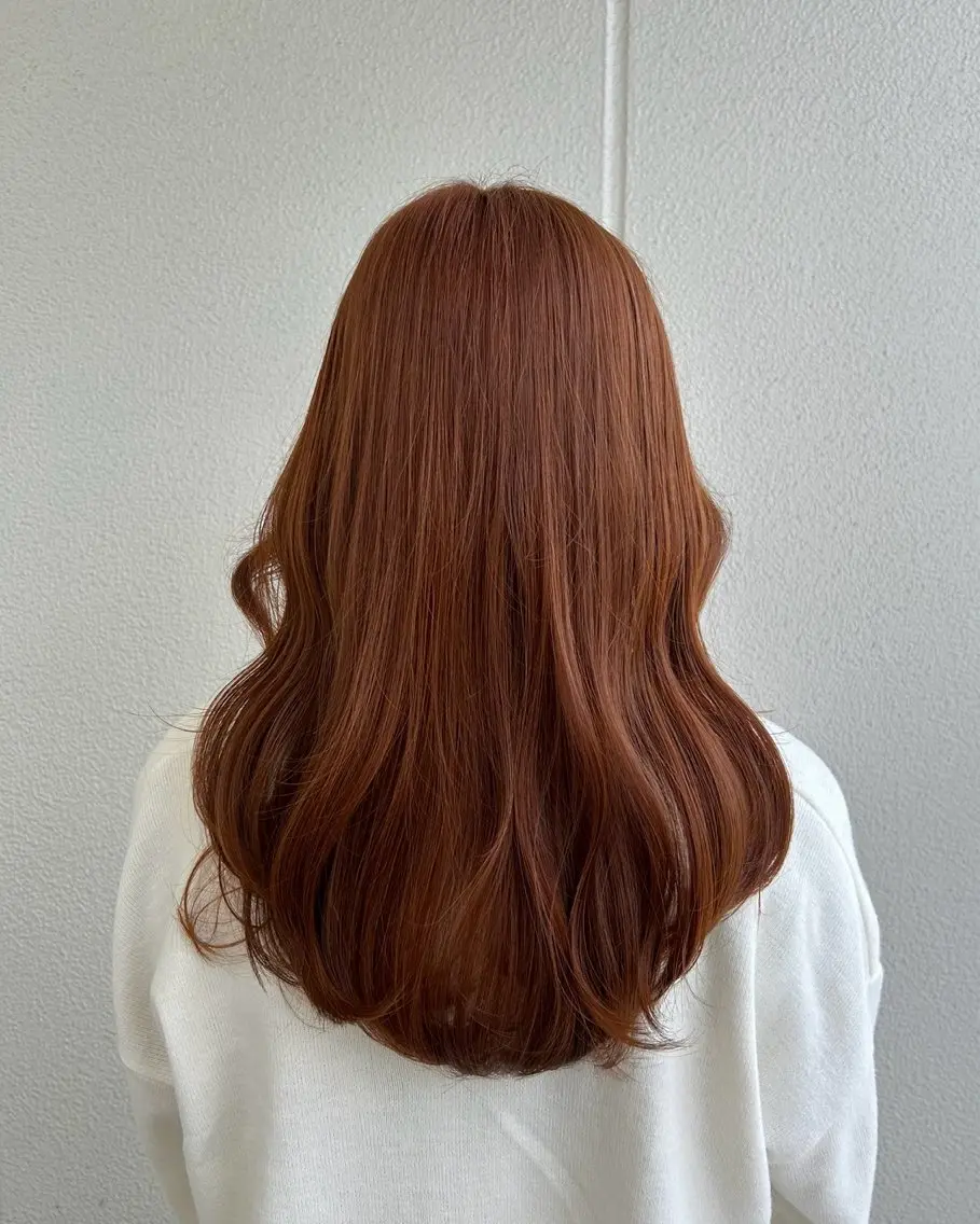 セミロング カラー ヘアアレンジ ベージュカラー ブラウンカラー ブラウンベージュ オレンジ オレンジブラウン 《暖色/韓国hair 》🇰🇷桑原ユキネのヘアスタイル