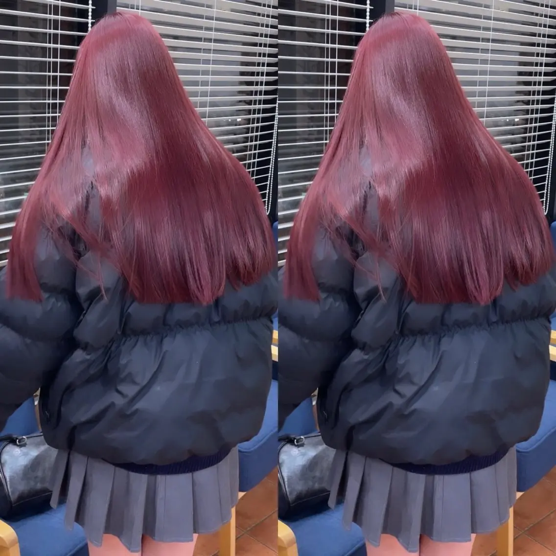 ロング カラー ブリーチ ケアカラー ブリーチなしカラー ピンクカラー ヘアカラー トリートメント ブリーチなしピンク 赤井龍斗のヘアスタイル